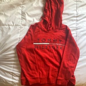 Tommy hilfigure hoodie, size Small and Red